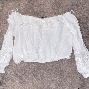 Off the shoulder ruffle top